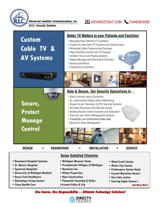 ASC Capabilities: Better TV Matters to your Patients and Family