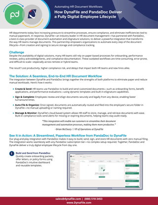 Automating HR Document Workflows: How DynaFile and PandaDoc Deliver a Fully Digital Employee Lifecycle