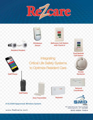 ReZcare: Integrating Critical Life Safety Systems to Optimize Resident Care