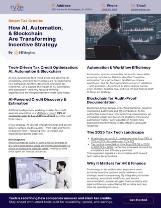 Smart Tax Credits: How AI, Automation, & Blockchain Are Transforming Incentive Strategy