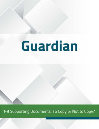 I-9 Supporting Documents: To Copy or Not to Copy?