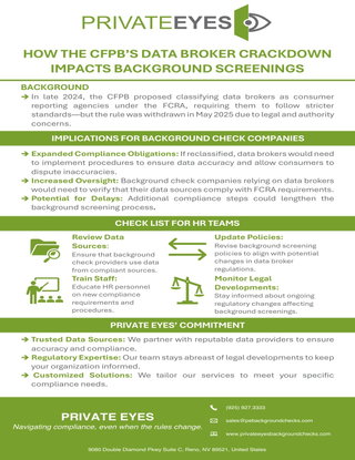 How the CFPB’S Data Broker Crackdown Impacts Background Screenings 