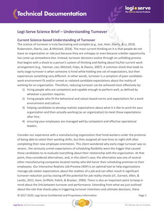 Understanding Turnover