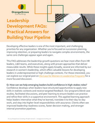 Leadership Development FAQs: Practical Answers for Building Your Pipeline