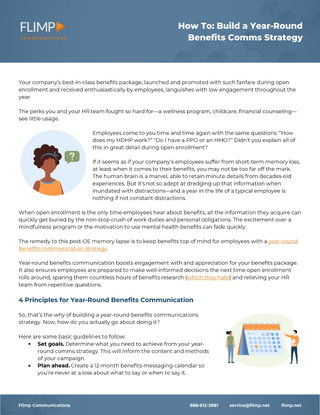 How to Build a Year-Round Benefits Communications Strategy
