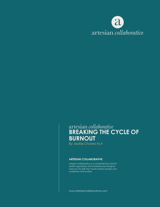 Breaking the Cycle of Burnout 