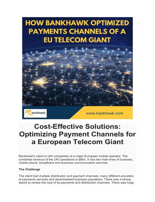 Cost-Effective Solutions: Optimizing Payment Channels for a European Telecom Giant