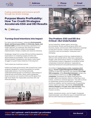 Purpose Meets Profitability: How Tax Credit Strategies Accelerate ESG and DEI Results