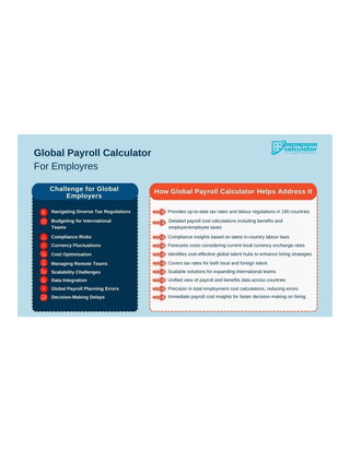 Addressing Global Employer Challenges with Global Payroll Calculator