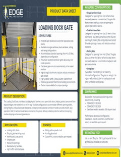 Loading Dock Gates Data Sheet