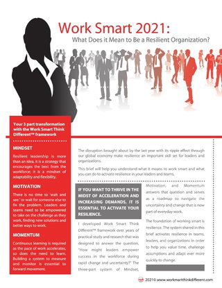 Work Smart 2021: What Does it Mean to Be a Resilient Organization?