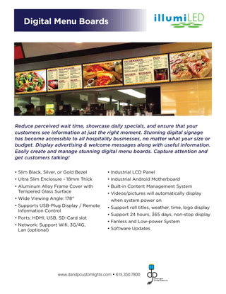 The Advantages of Digital Menu Boards