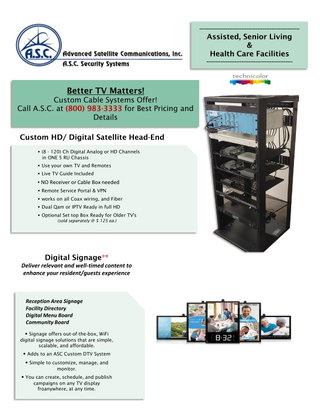 Custom Cable Systems for Assisted, Senior Living & Health Care Facilities