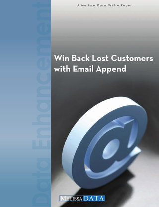 Win Back Lost Customers with Email Append