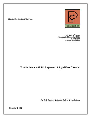The Problem with UL Approval of Rigid Flex Circuits