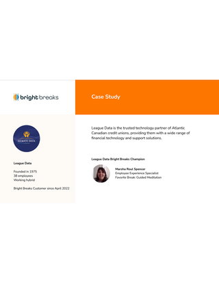 How Bright Breaks helped League Data reduce burnout and improve work-life balance among staff