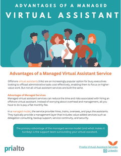 Advantages of a Managed Virtual Assistant Service