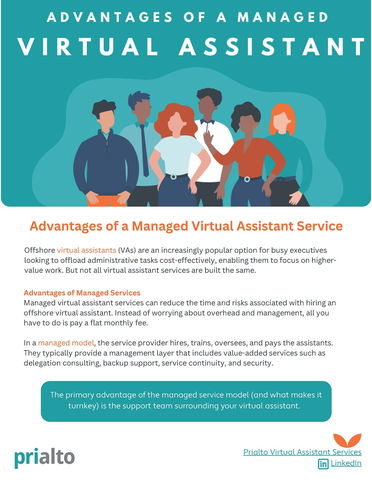 Advantages of a Managed Virtual Assistant Service