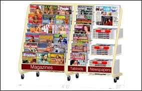 Mag, Tab & Newspaper Floor Display