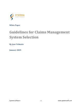 Guidelines for Claims Management System Selection