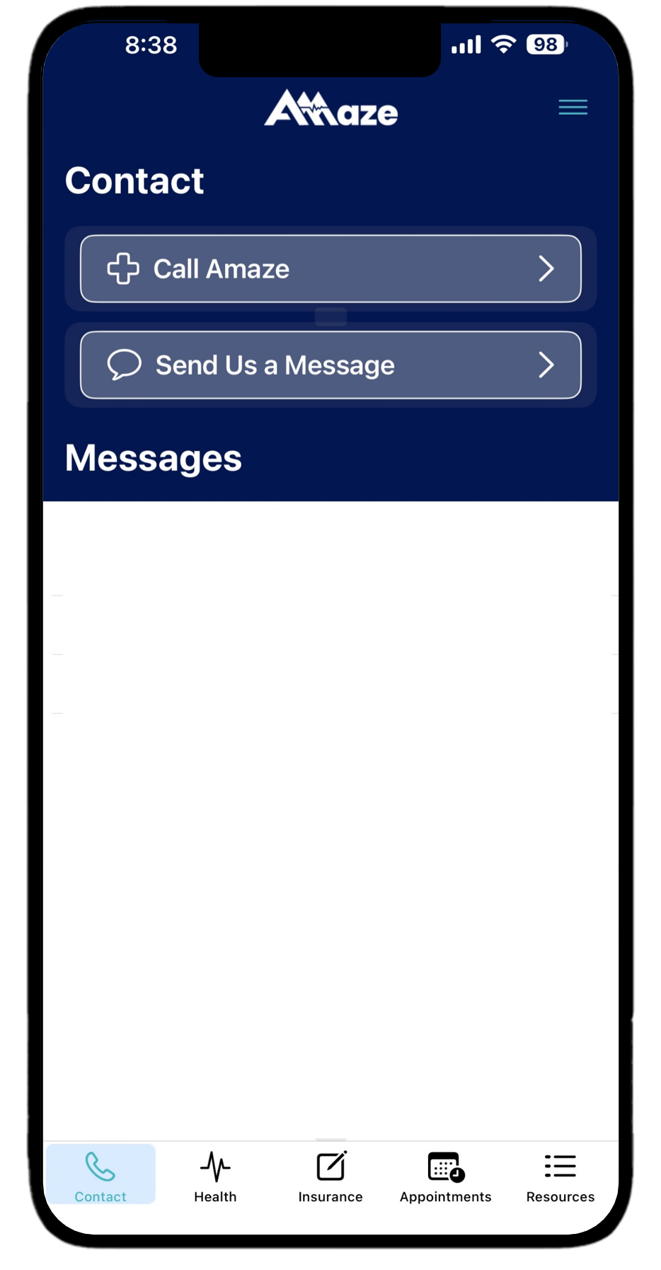 Amaze Health - Mobile App