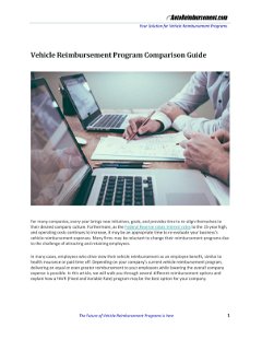 Vehicle Reimbursement Program Comparison Guide