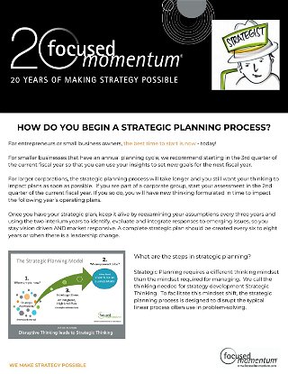 How do you being a strategic planning process? 