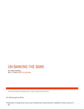 Un-Banking the Bank