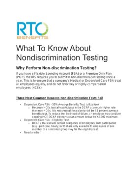 What To Know About Nondiscrimination Testing
