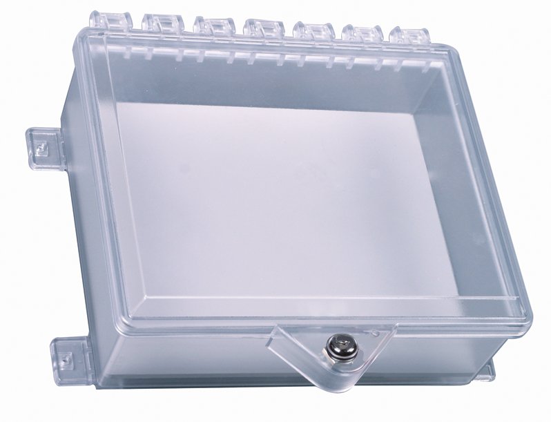 NEMA 4X Protective Cabinet with Backplate and Key Lock - Clear