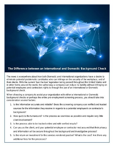 The Difference between an International and Domestic Background Check