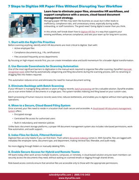 7 Steps to Digitize HR Paper Files Without Disrupting Your Workflow
