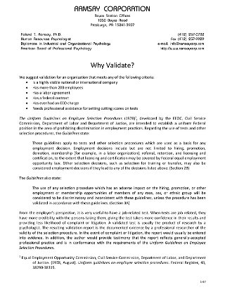 Why Validate? The Importance of Selection Procedure Validity