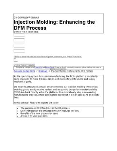 Injection Molding Enhancing the DFM 