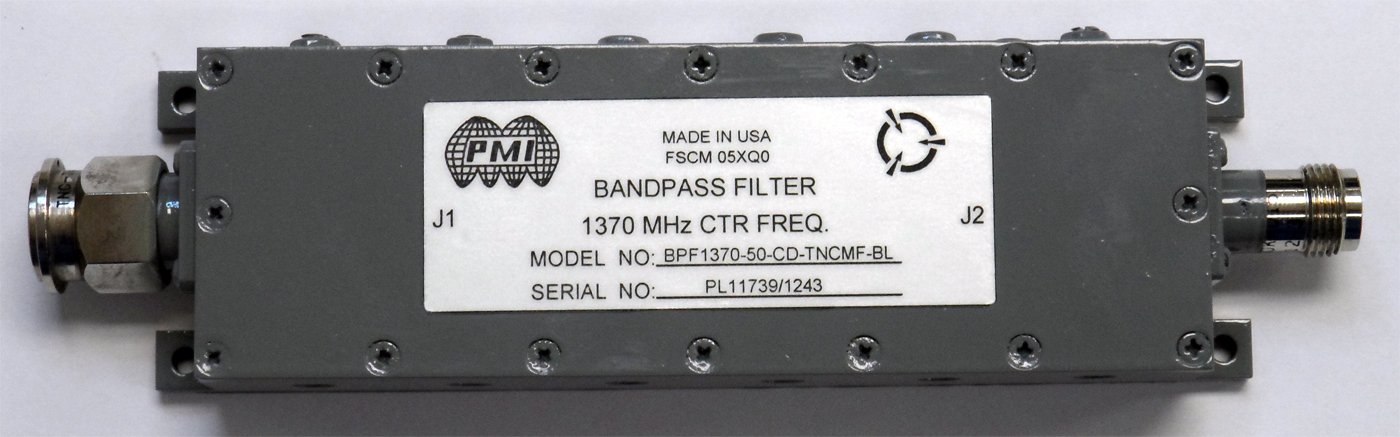 BPF1370-50-CD-TNCMF-BL Bandpass Filter