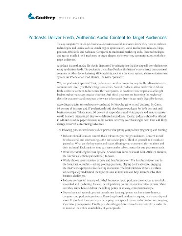Podcasts Deliver Fresh, Authentic Audio Content to Target Audiences
