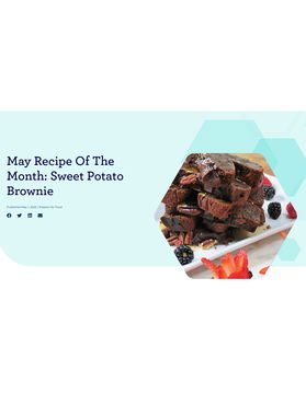 May Recipe of the Month: Sweet Potato Brownie