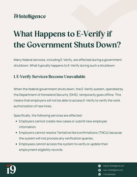 E-Verify in a Government Shutdown