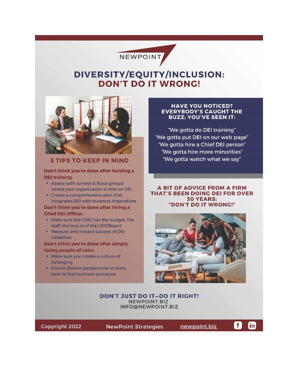 Diversity/Equity/Inclusion: Don't Do It Wrong!