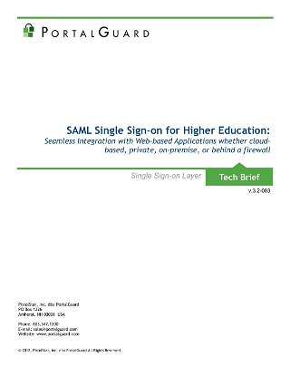 SAML Single Sign-on for Higher Education 