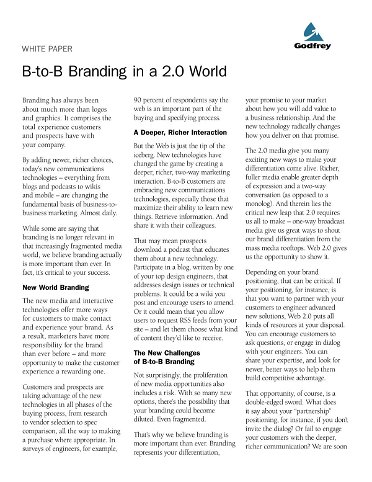 B2B Branding in a 2.0 World