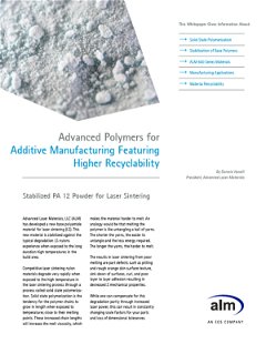 Advanced Polymers for Additive Manufacturing Featuring Higher Recyclability