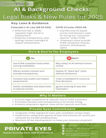 AI & Background Checks - Legal Risks and Rules for 2025