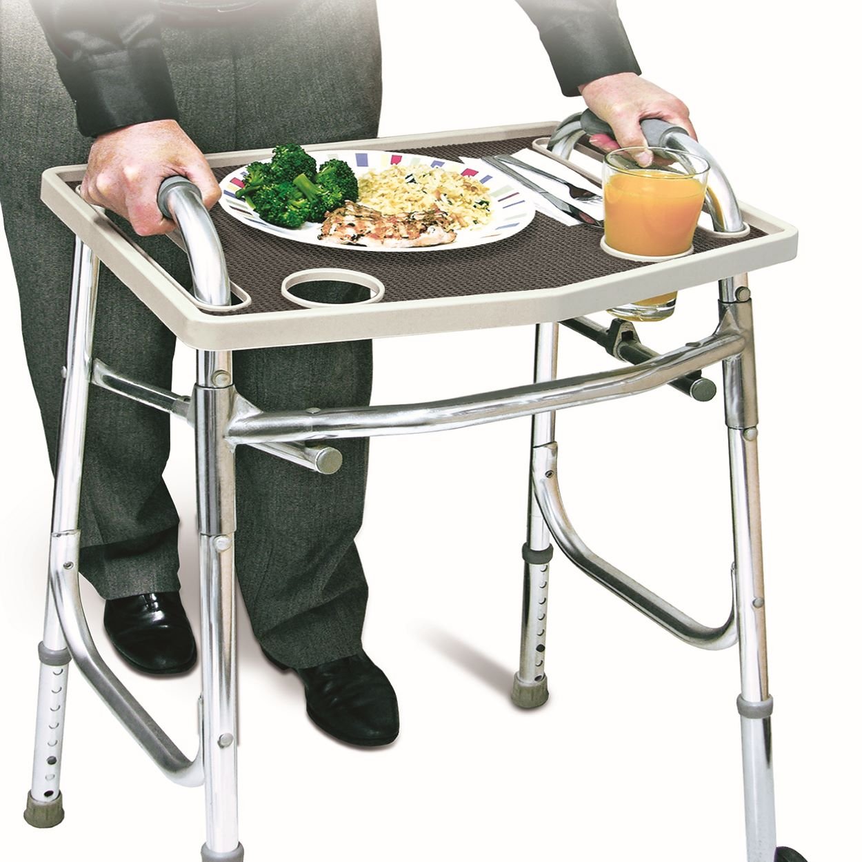 Walker Tray with Non Slip Mat