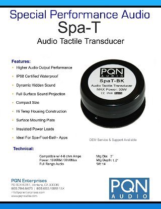 SpaT 30W Waterproof Audio Transducer