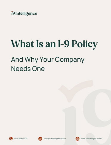 What is an I-9 Policy?