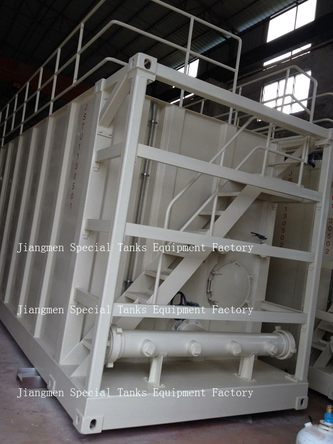 Skidded Frac Tanks with Handrail System on Roof  --China frac tank manufacturer