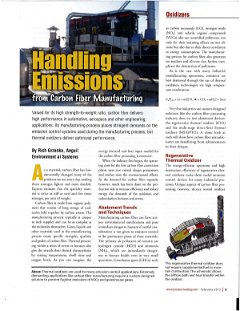 Handling Emissions from Carbon Fiber Manufacturing