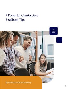 4 Powerful Constructive Feedback Tips