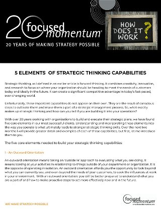 5 Elements of Strategic Thinking Capabilities